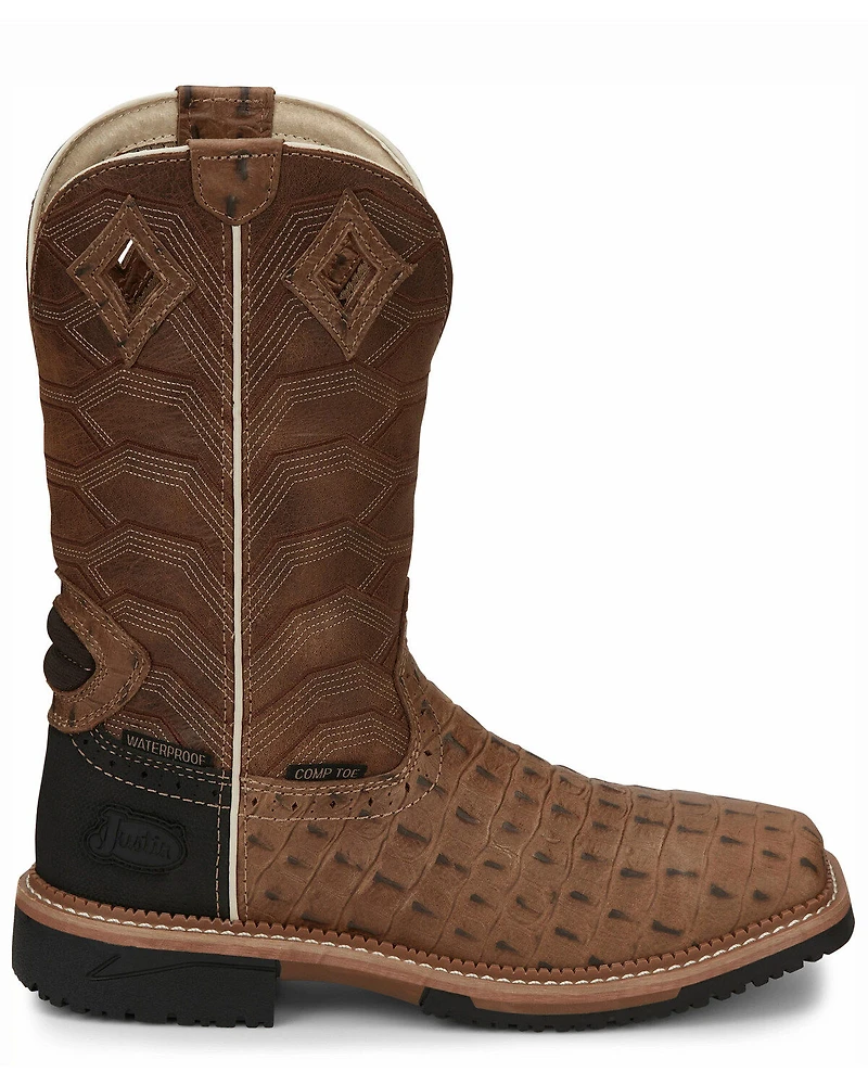Justin Men's Derrickman Western Work Boots - Composite Toe