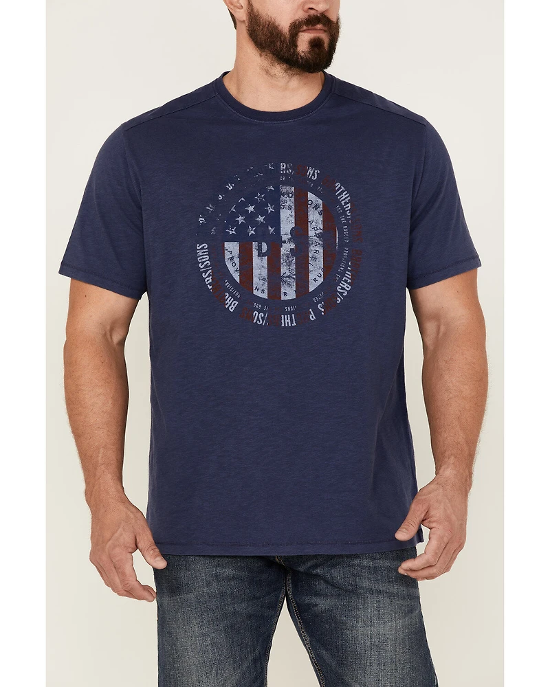 Brothers and Sons Men's Badge Slub Graphic Short Sleeve T-Shirt