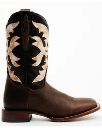 Dan Post Women's Sure Shot Embroidered Overlay Western Leather Boots - Broad Square Toe