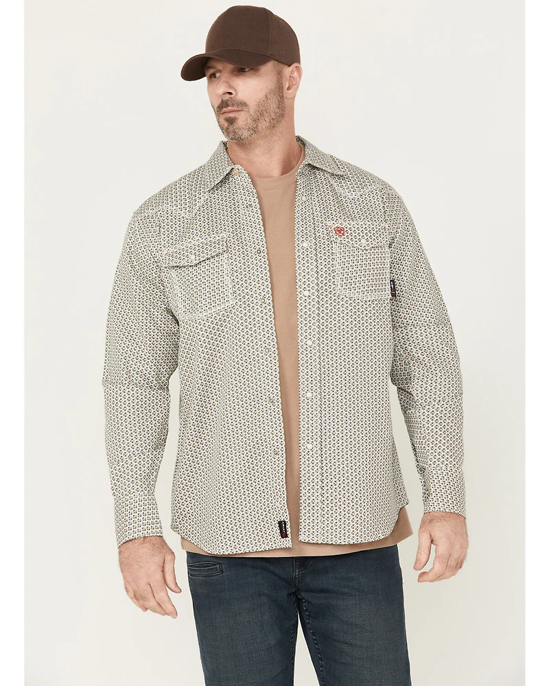 Ariat Men's Rebar FR Venice Printed Long Sleeve Snap Work Shirt