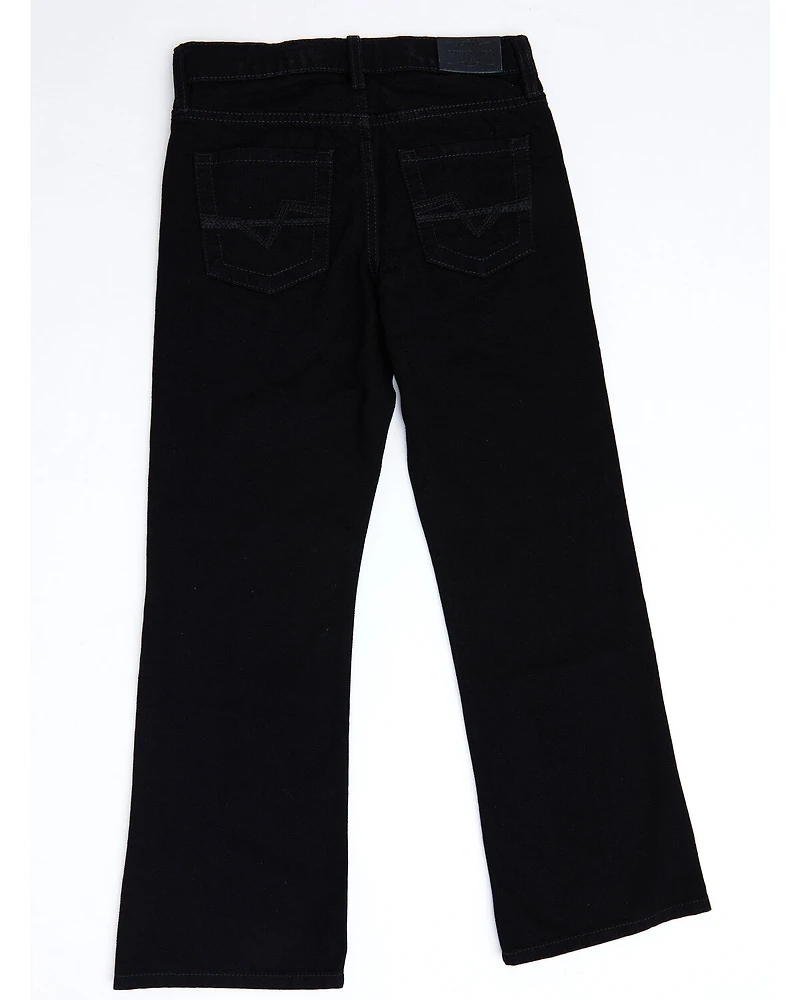 Cody James Boys' Night Rider Mid Rise Rigid Relaxed Bootcut Jeans