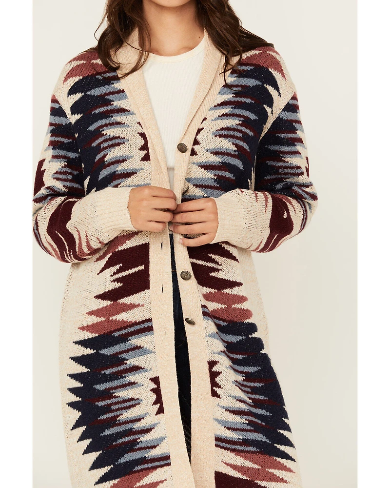 Shyanne Women's Southwestern Print Long Sleeve Button-Down Cardigan