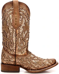 Corral Women's Orix Glitter Inlay & Studded Western Boots - Square Toe