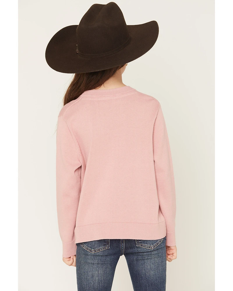 Shyanne Girls' Horse Pullover Knit Sweater
