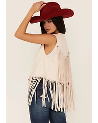 Tasha Polizzi Women's Magnolia Beaded Fringe Vest