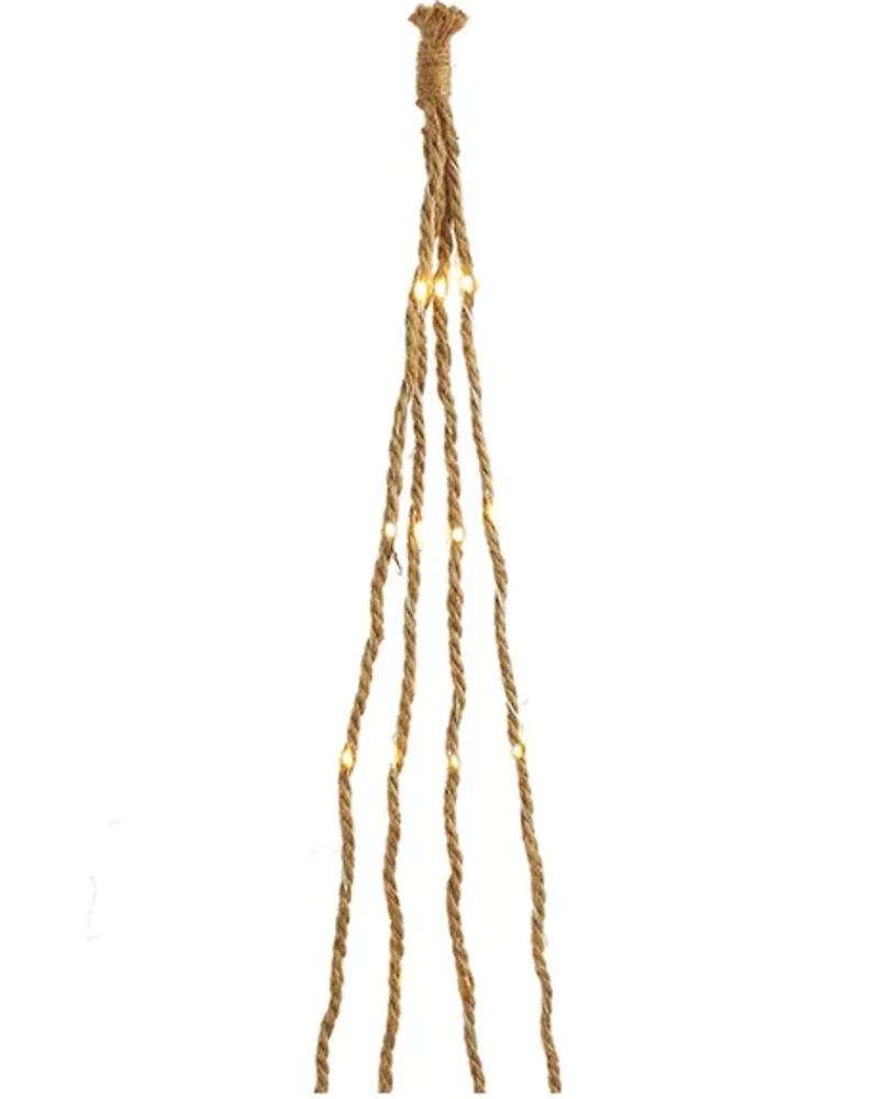 Kurt Adler 6' 72-Light Brown Burlap LED Rope Light