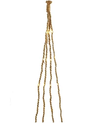 Kurt Adler 6' 72-Light Brown Burlap LED Rope Light