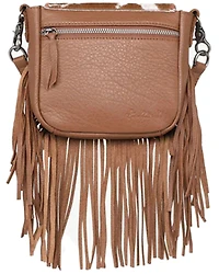 Montana West Women's Hair-On Collection Fringe Crossbody Bag