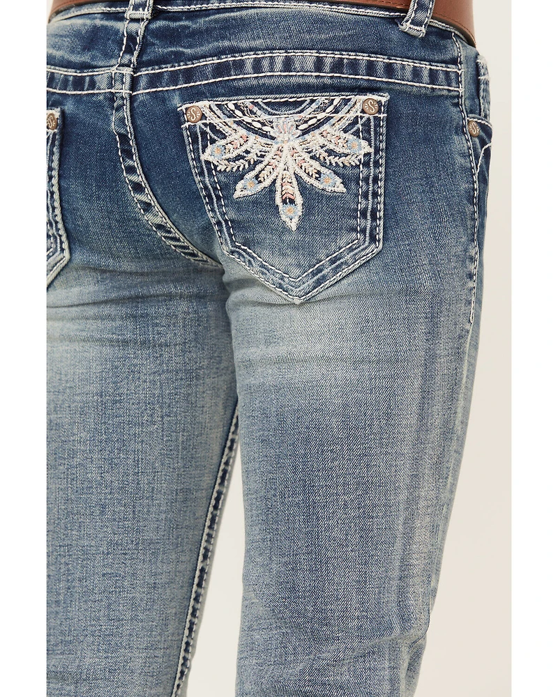 Shyanne Little Girls' Floral Dreamcatcher Bootcut Jeans