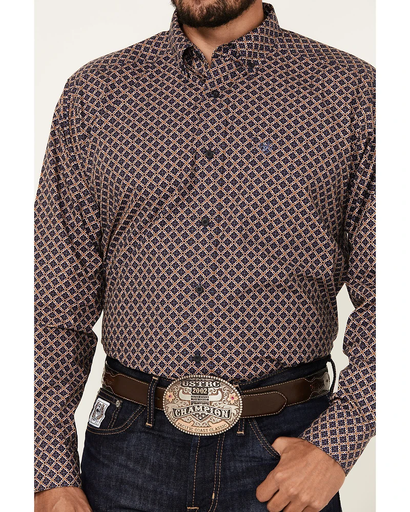Ariat Men's Crawford Medallion Print Long Sleeve Button-Down Western Shirt