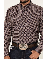 Ariat Men's Crawford Medallion Print Long Sleeve Button-Down Western Shirt