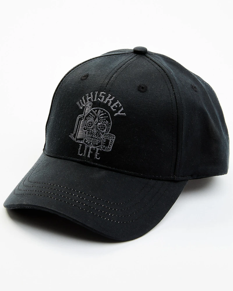 Moonshine Spirit Men's Black Whiskey Life Ball Cap