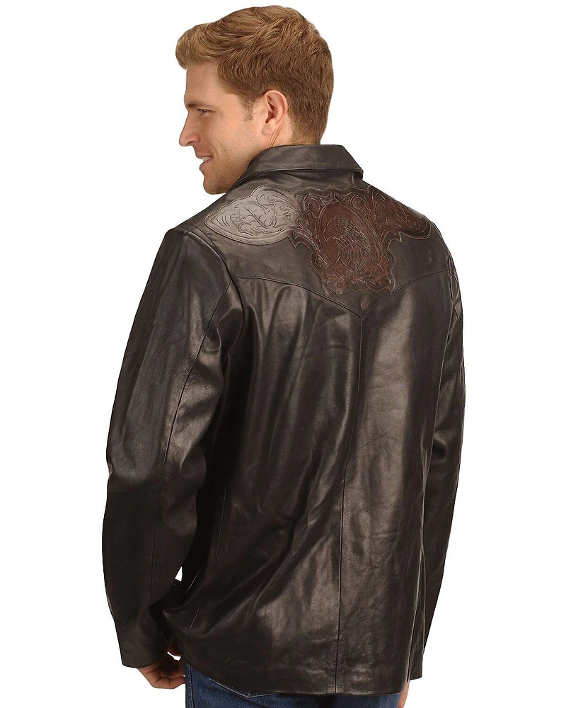 Kobler Hand Tooled Leather Blazer