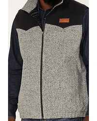 Cinch Men's Lightweight Wool Colorblock Zip-Front Vest