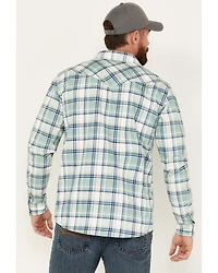 Cody James Men's FR Midweight Plaid Print Long Sleeve Pearl Snap Work Shirt