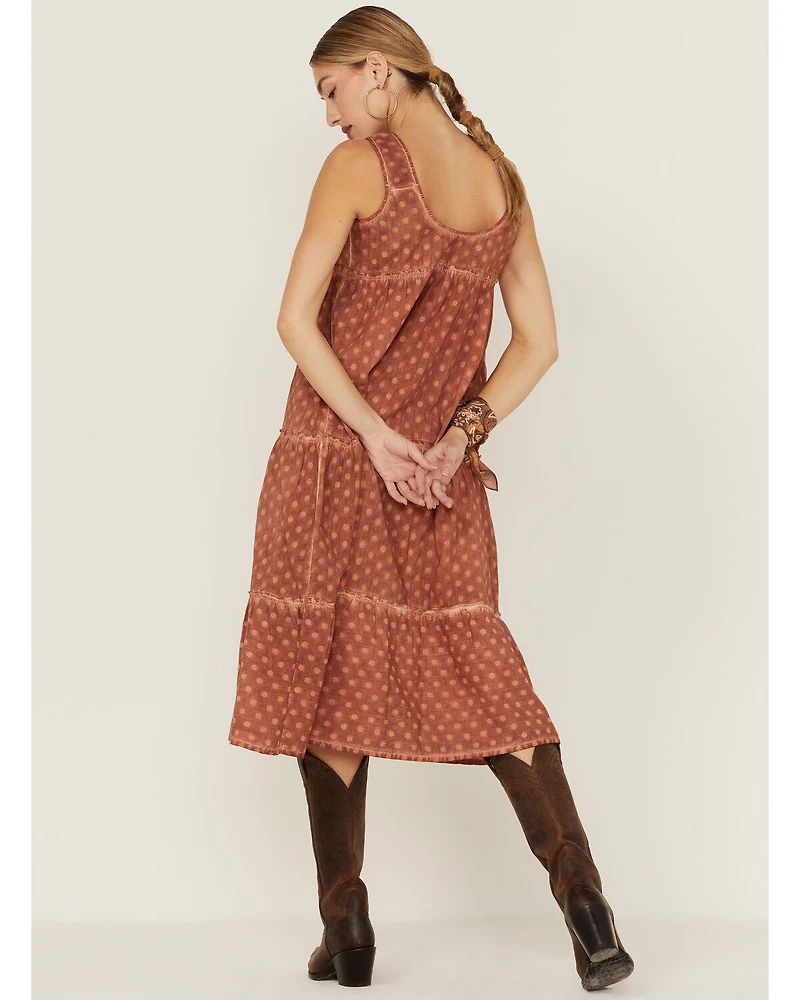Cleo + Wolf Women's Textured Floral Midi Dress