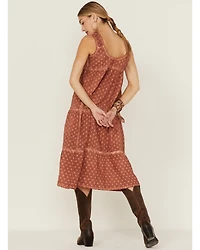 Cleo + Wolf Women's Textured Floral Midi Dress