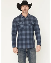 Brothers and Sons Men's Kent Plaid Print Long Sleeve Button-Down Stretch Western Shirt