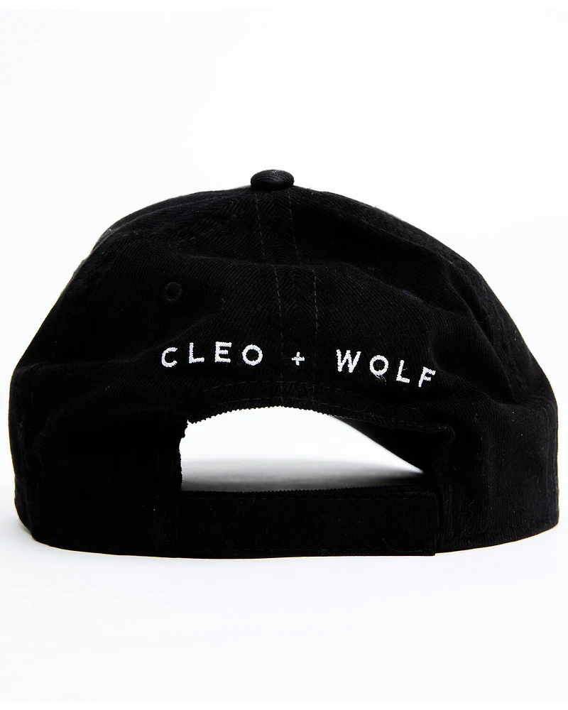 Cleo + Wolf Women's Corduroy Lightning Bolt Embroidered Ball Cap
