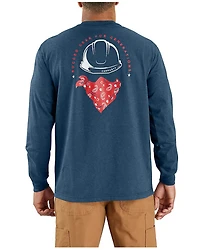 Carhartt Men's FR Loose Fit Lightweight Bandana Print Long Sleeve Graphic T-Shirt