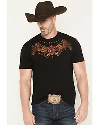 Affliction Men's Viva La Raza Rhinestone Short Sleeve Graphic T-Shirt