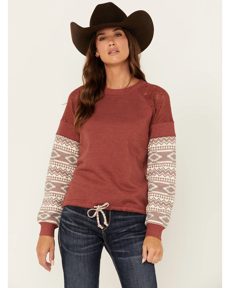 Shyanne Women's Wanda Fleece Mix Pullover Sweatshirt