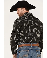 Rock & Roll Denim Panhandle Men's Vintage 46 Print Long Sleeve Snap Shirt