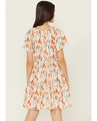 Ariat Women's Delilah Southwestern Print Short Sleeve Mini Dress
