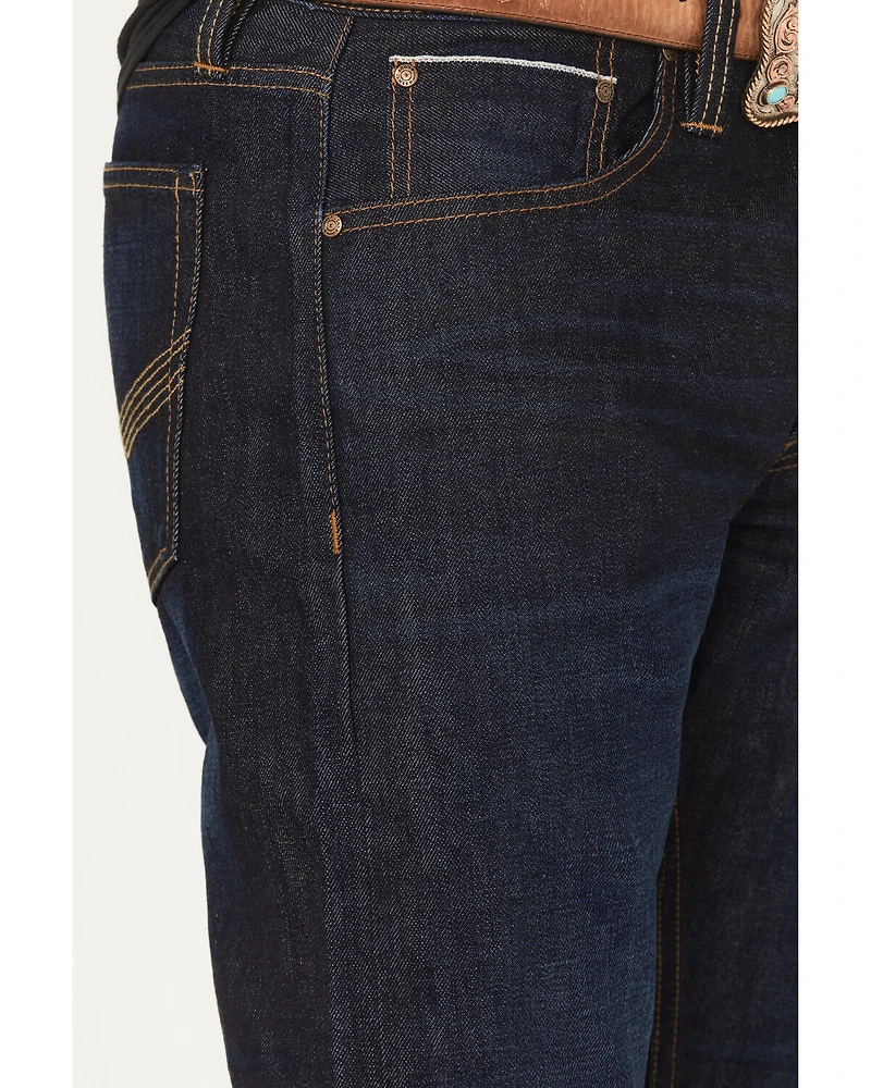 Cody James Men's Tucson Wash Jackson Slim Straight Selvedge Rigid Denim Jeans