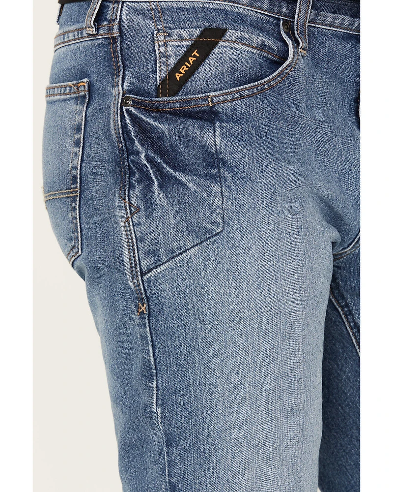 Ariat Men's Rebar M4 DuraStretch Haze Low Rise Bootcut Work Jeans