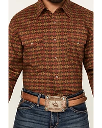 Wrangler 20X Men's Geo Print Long Sleeve Snap Stretch Western Shirt