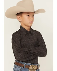Cinch Boys' Paisley Print Button-Down Western Shirt