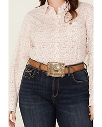 Ariat Women's Kirby Stretch Star Print Button-Down Long Sleeve Western Shirt - Plus