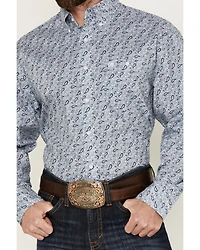 Wrangler Men's Classics Paisley Print Long Sleeve Button-Down Western Shirt - Tall