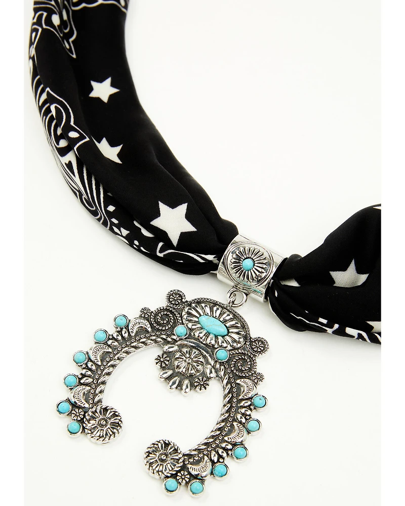 Idyllwind Women's Laurinda Squash Blossom Bandana Necklace