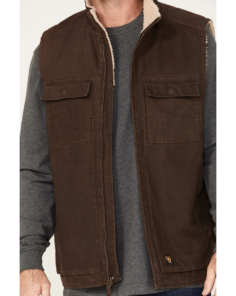Hawx Men's Weathered Sherpa Lined Work Vest