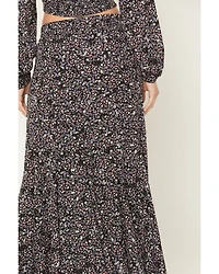 Idyllwind Women's Ridgepoint Ditsy Floral Print High Slit Maxi Skirt