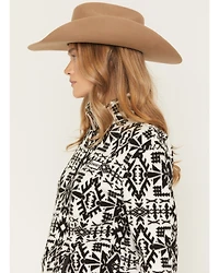 Hooey Women's Southwestern Print 1/4 Zip Fleece Jacket