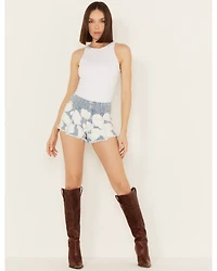Shyanne Women's Light Wash High Rise Pull On Shorts