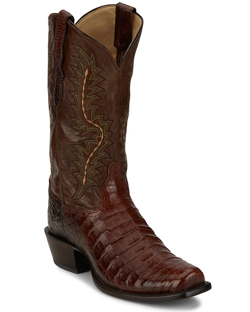 Tony Lama Men's Chasi Exotic Caiman Western Boots - Broad Square Toe