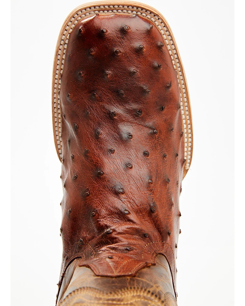 Cody James Men's Exotic Full Quill Ostrich Western Boots - Broad Square Toe