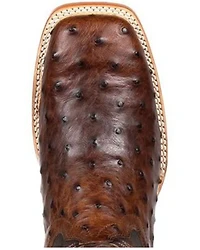Durango Men's Brown Exotic Full-Quill Ostrich Western Boots - Square Toe