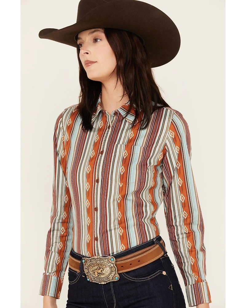 Shyanne Women's Printed Long Sleeve Riding Shirt