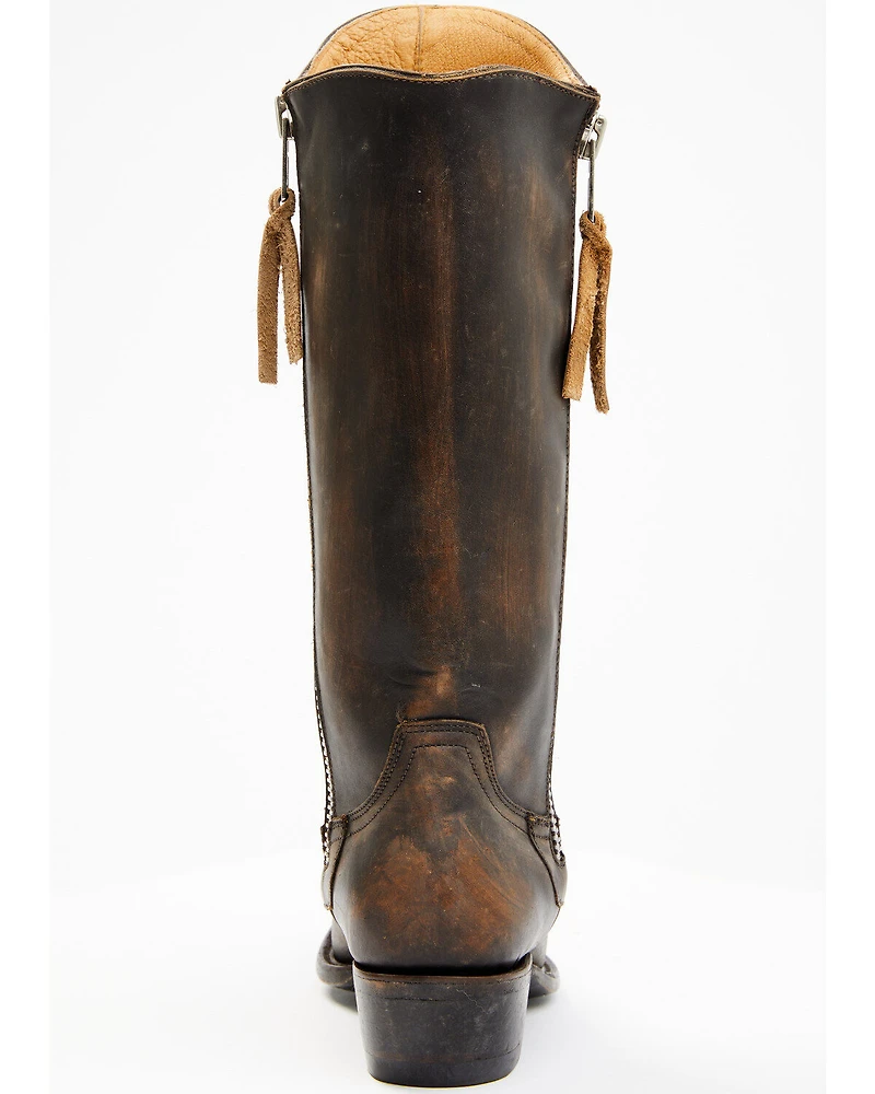 Idyllwind Women's Latigo Side Zip Distressed Tall Western Boot - Snip Toe