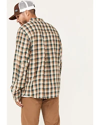 Brothers and Sons Men's Casual Plaid Print Long Sleeve Button Down Western Flannel Shirt