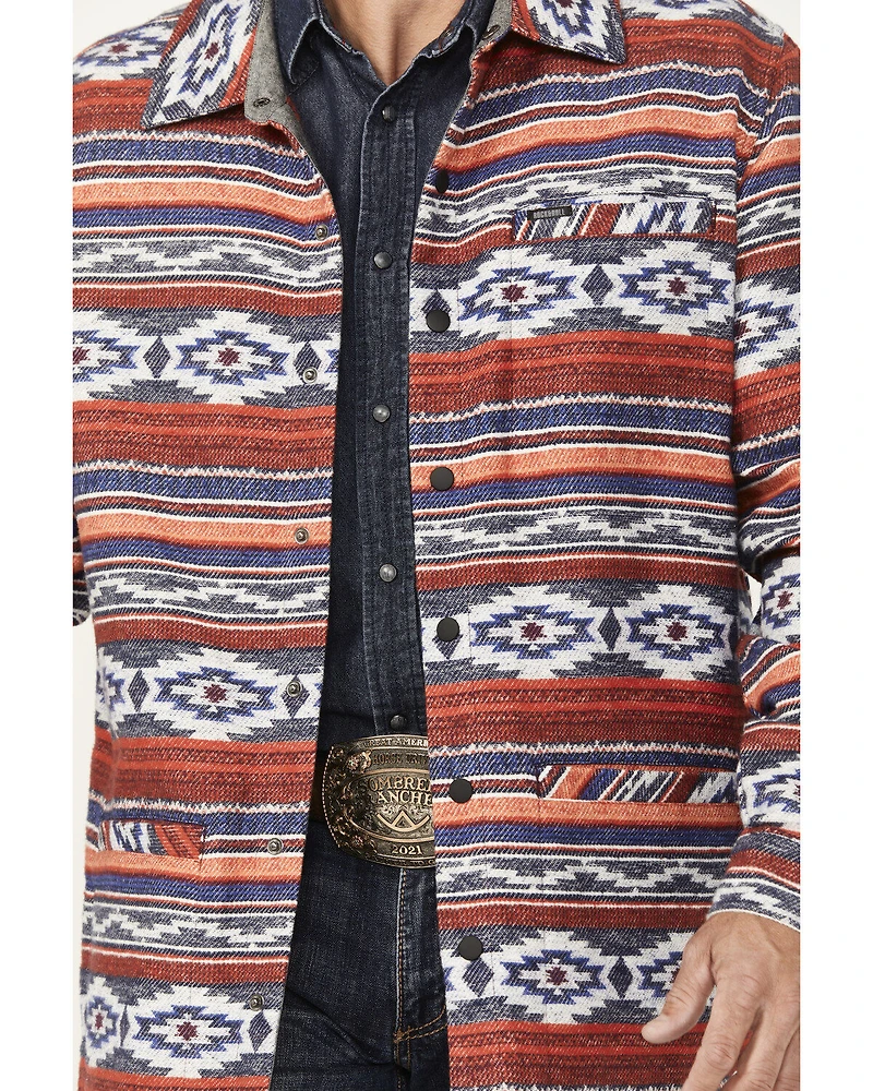 Rock & Roll Denim Men's Southwestern Striped Shirt Jacket