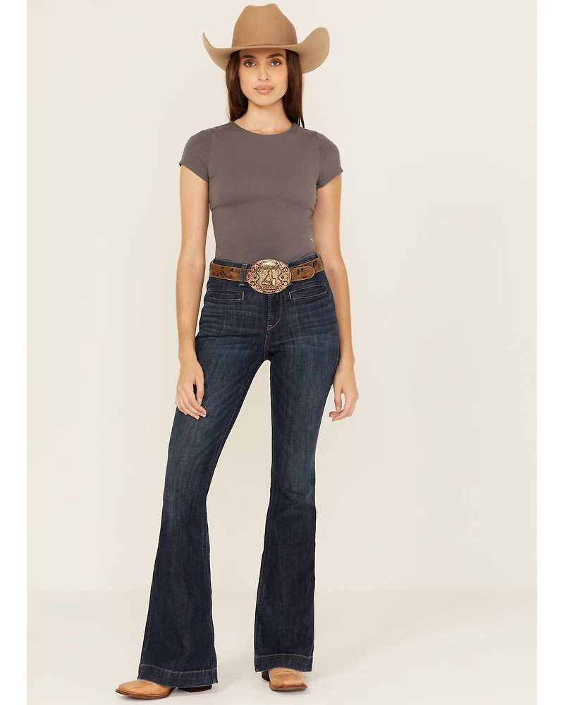 Ariat Women's Alex Dark Wash High Rise Flare Stretch Denim Jeans