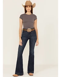 Ariat Women's Alex Dark Wash High Rise Flare Stretch Denim Jeans