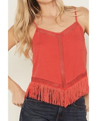 Idyllwind Women's Briarwick Jacquard Fringe Sleeveless Tank Top