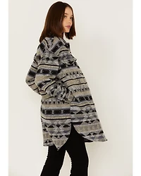 Cripple Creek Women's Southwestern Stripe Print Shacket